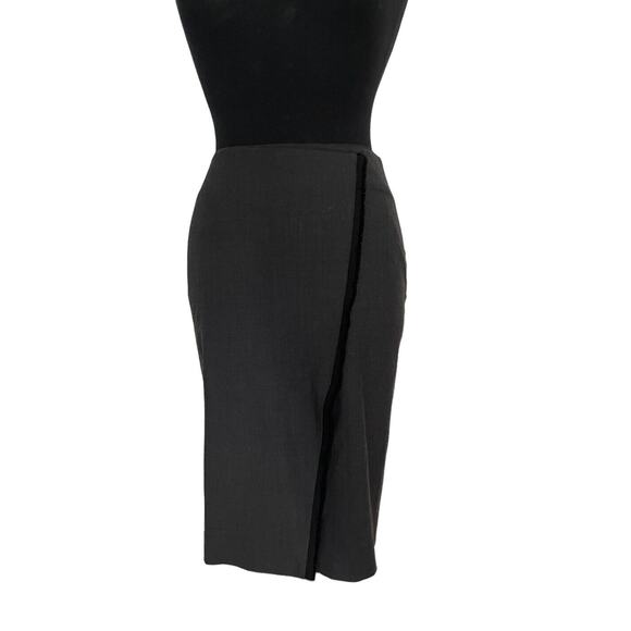 Kit and Ace Knee Length Wool Blend Pencil Skirt Grey Size 6 - Picture 1 of 5